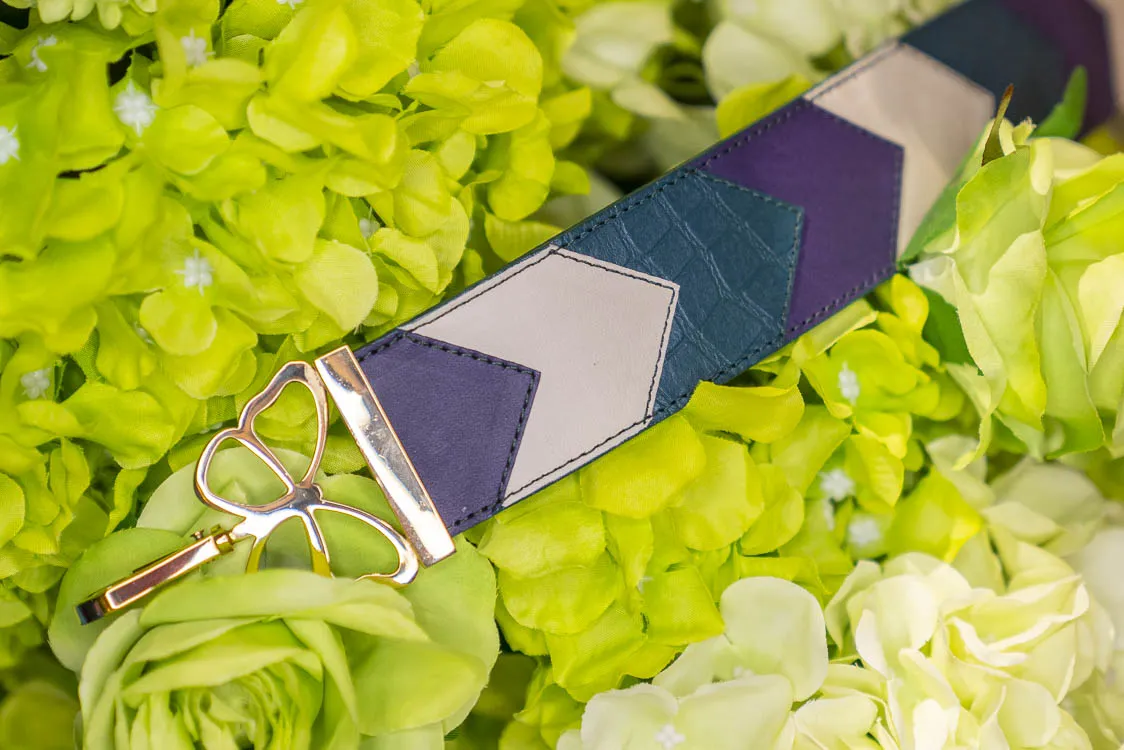 Bag Strap Chevron Plum Forest Cream
