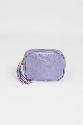 Beau - Italian Leather Crossbody Bag - Lilac, Metallic