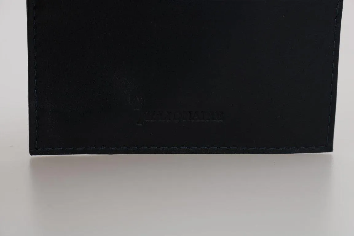 Billionaire Italian Couture Blue Leather Cardholder Wallet