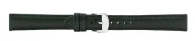 Black Matte Padded Stitch Watch Band 16mm 105995