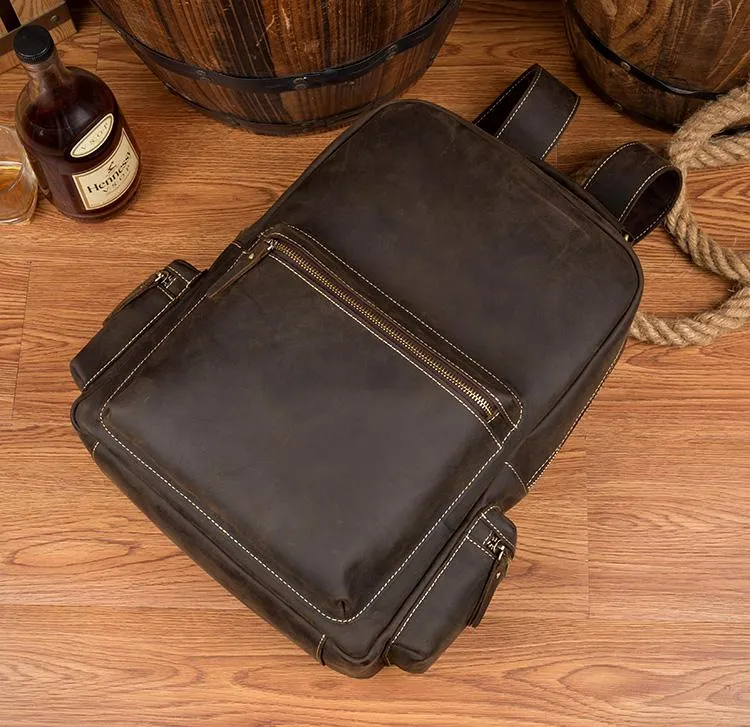 Brown Genuine Vintage Leather Backpack