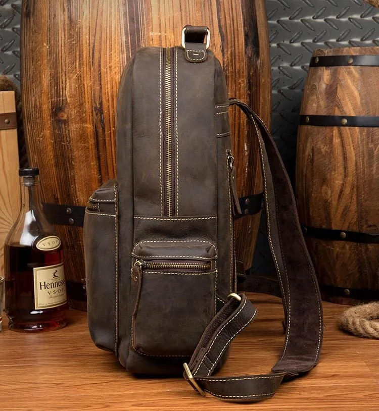 Brown Genuine Vintage Leather Backpack