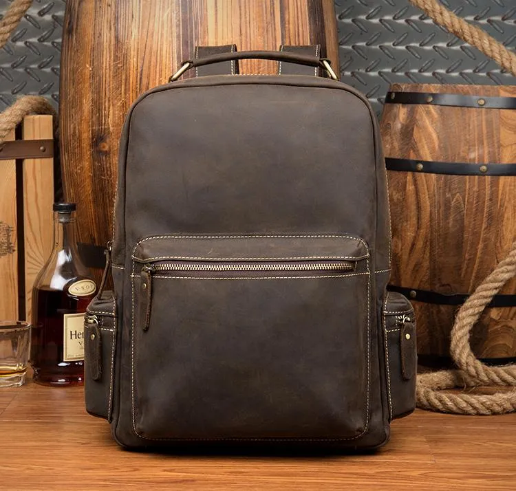 Brown Genuine Vintage Leather Backpack