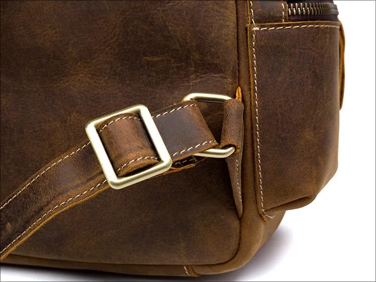 Brown Genuine Vintage Leather Backpack