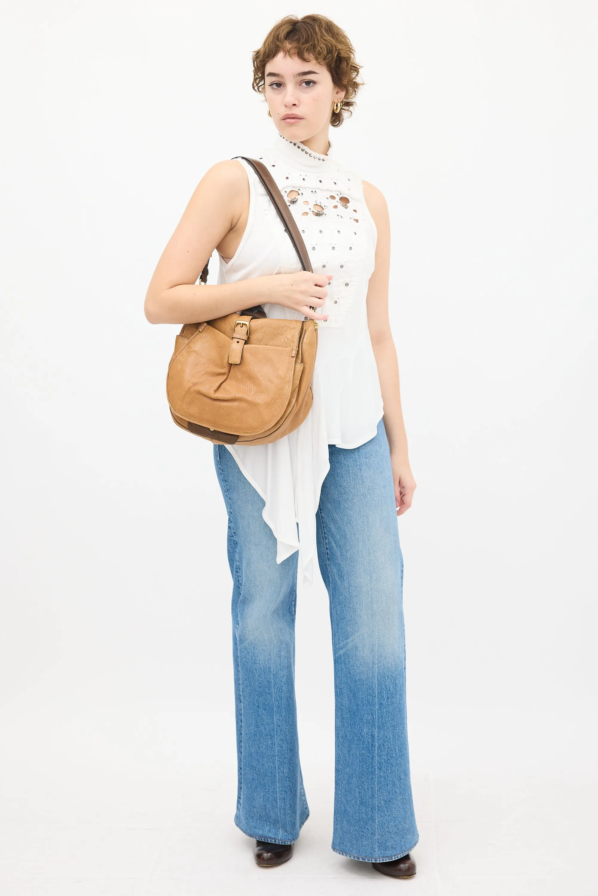 Brown Leather Messenger Bag