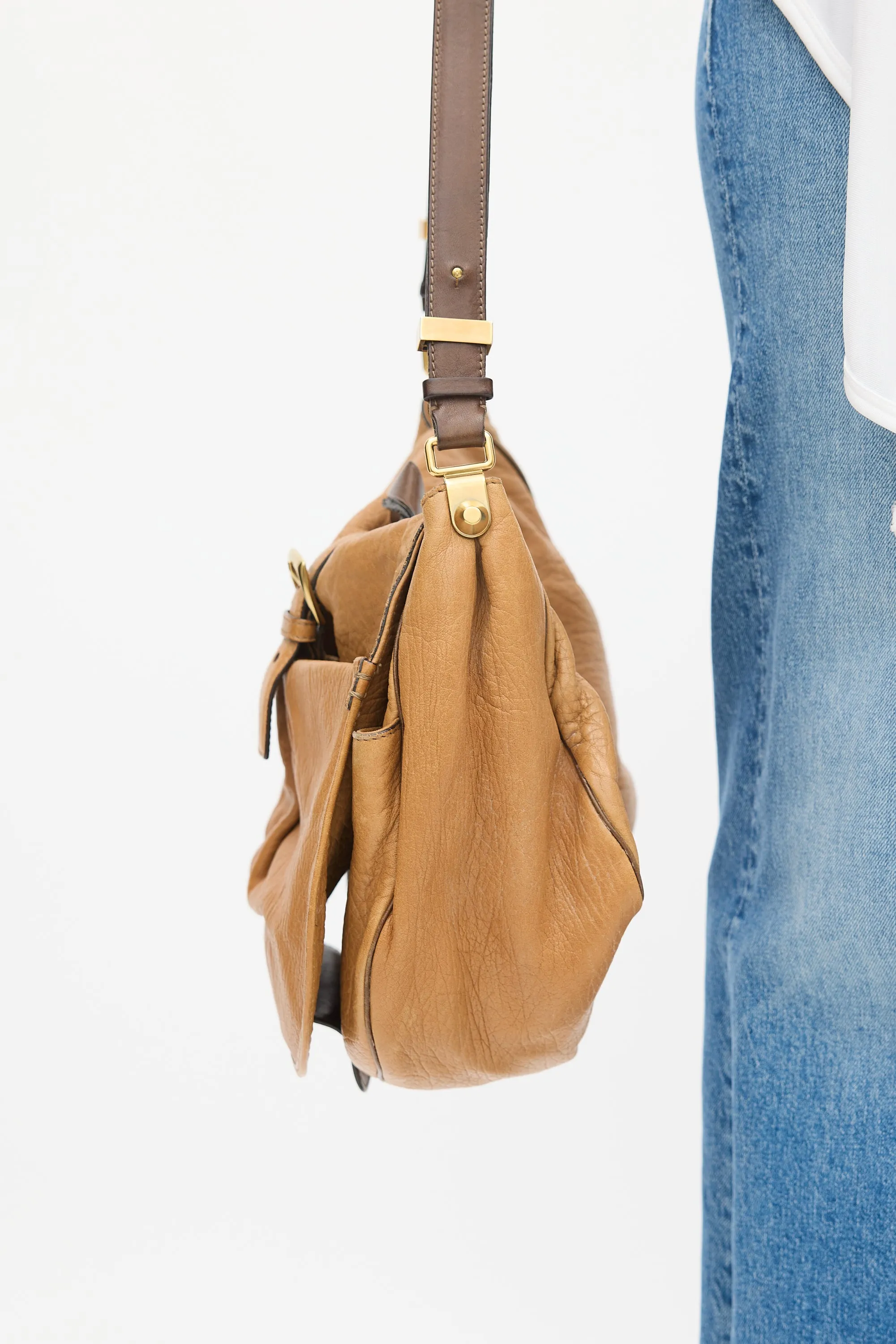 Brown Leather Messenger Bag