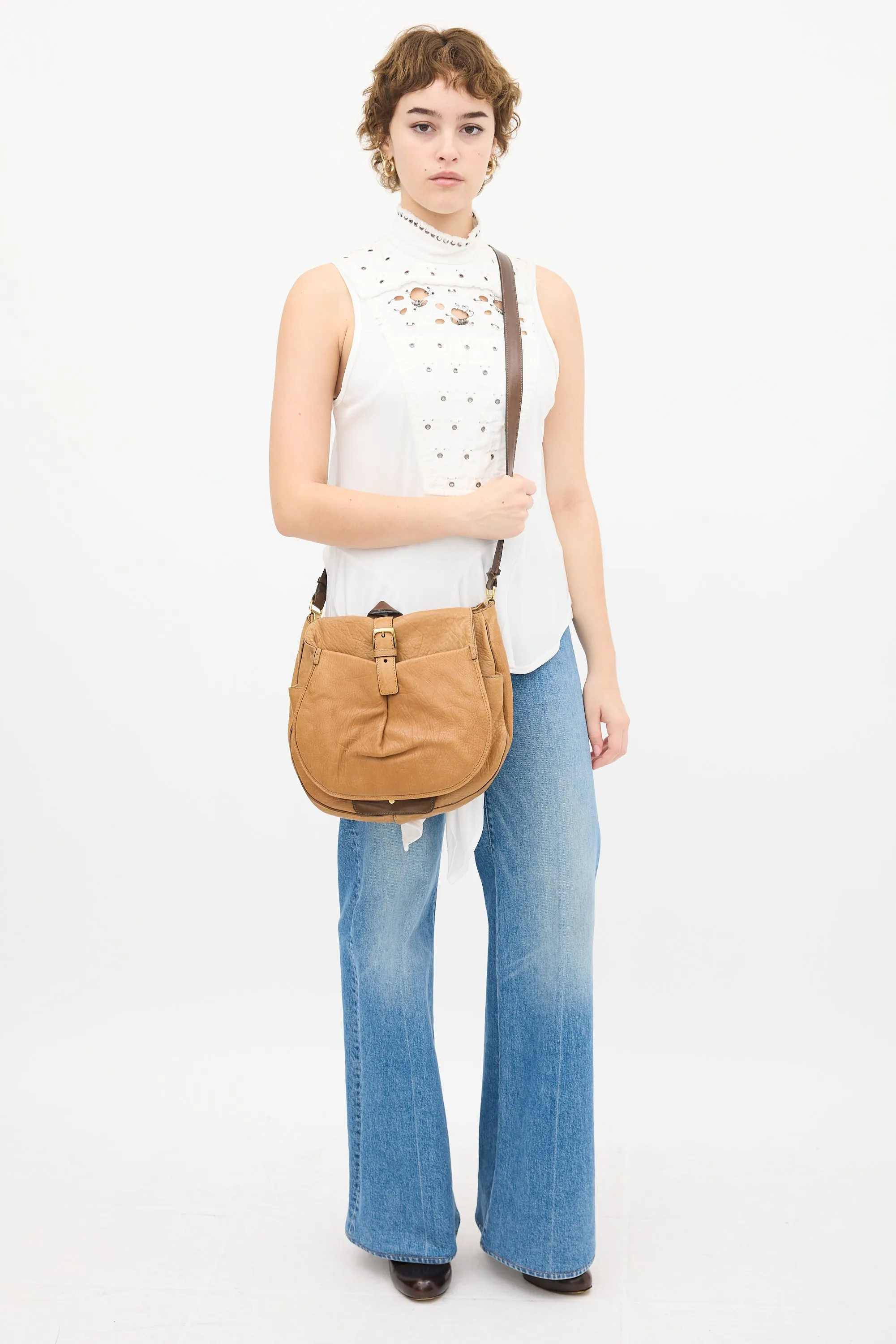 Brown Leather Messenger Bag