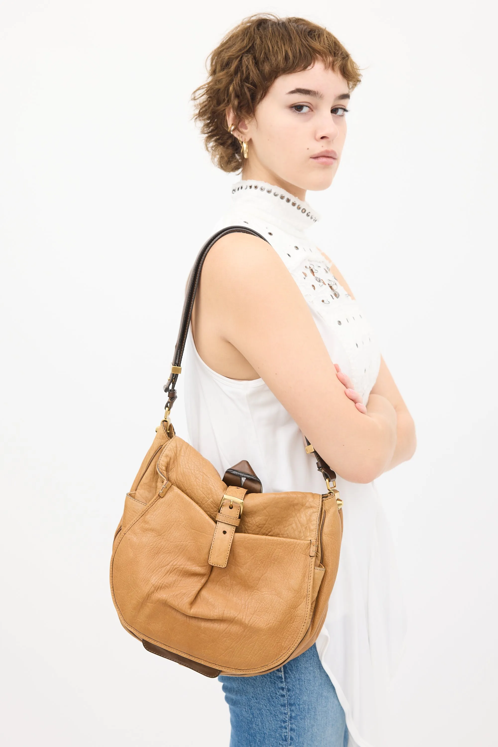 Brown Leather Messenger Bag