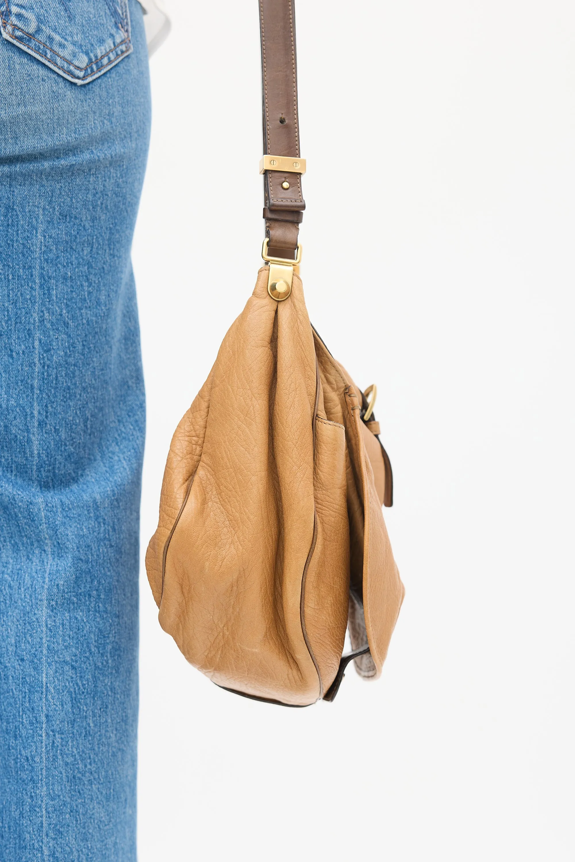 Brown Leather Messenger Bag