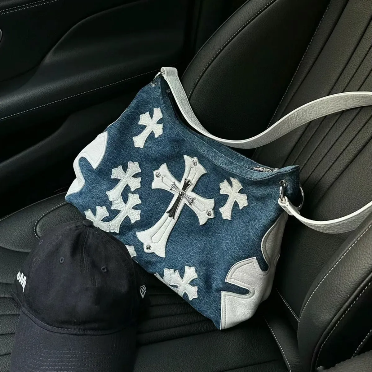 Chh Chrome Heart Leather Bag Cross Leather Crossbody Bag