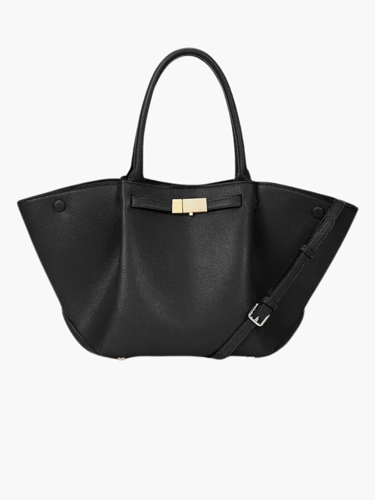 Classic Faux Leather Charm Tote Bag