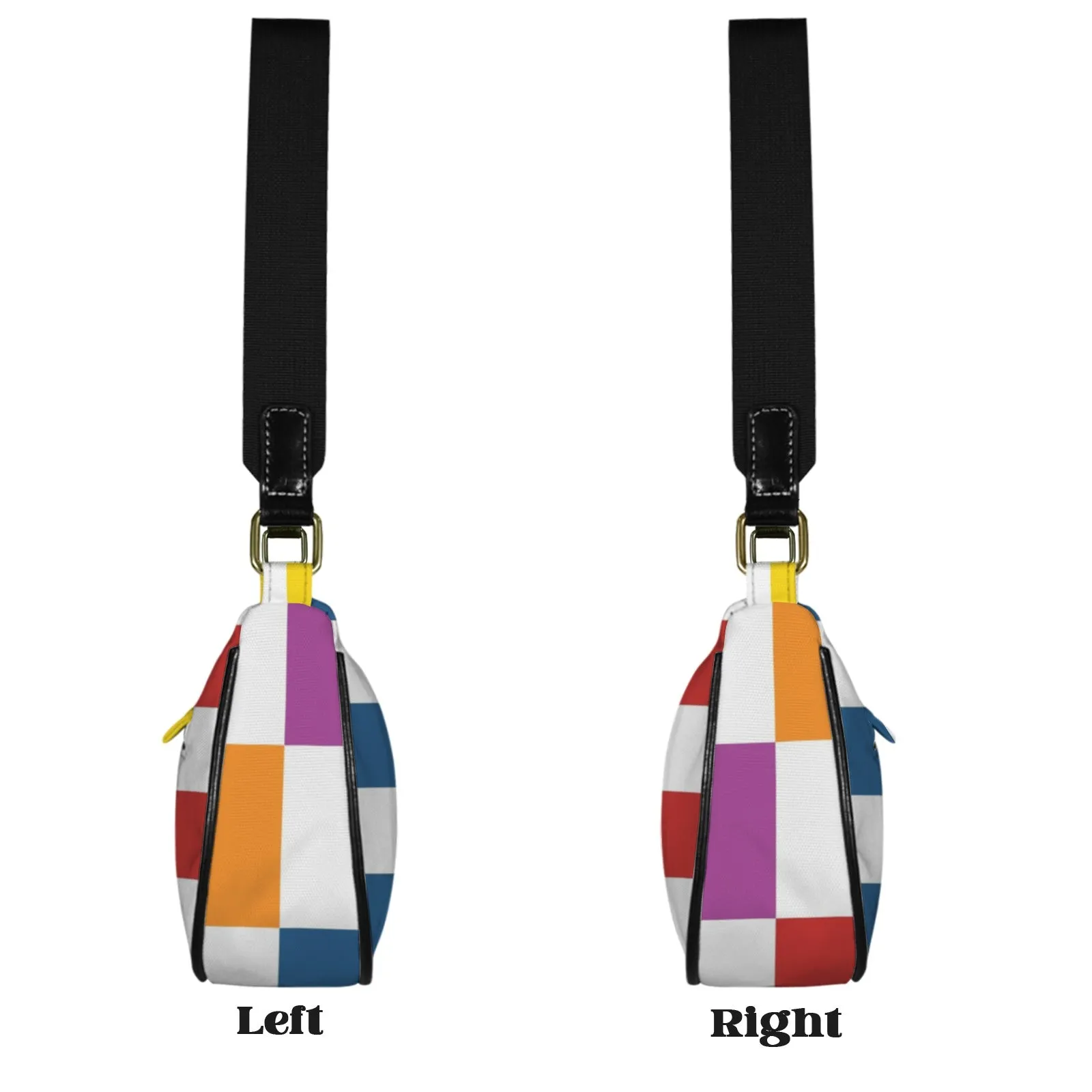 Color Bars Women's Shoulder Bag-Black Strap