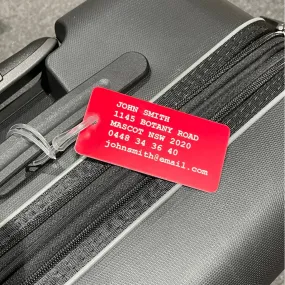 CUSTOM LUGGAGE TAG RED