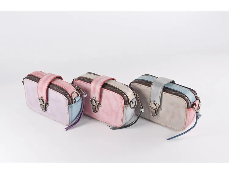 Cute Womens Leather Side Satchel Purse Cross Shoulder Bag for Women