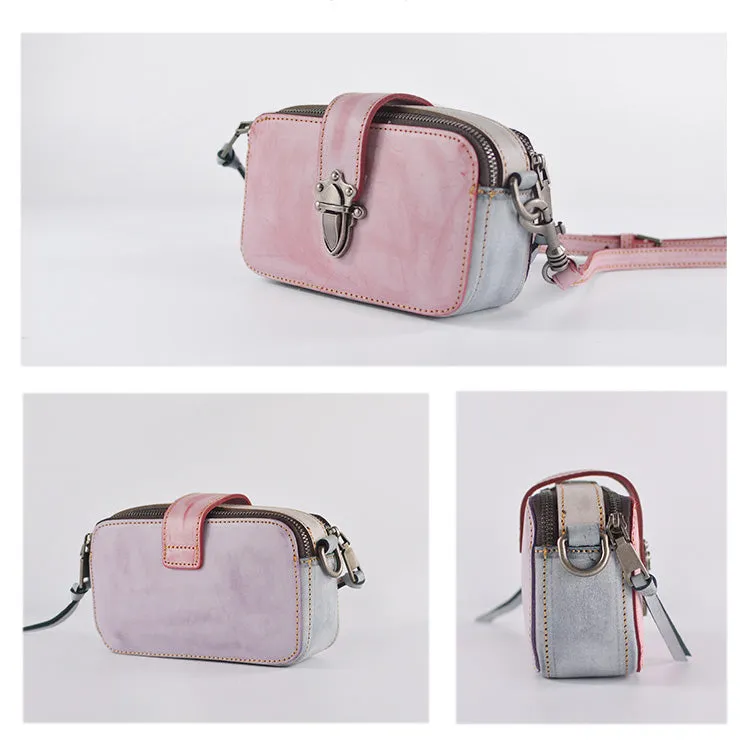 Cute Womens Leather Side Satchel Purse Cross Shoulder Bag for Women