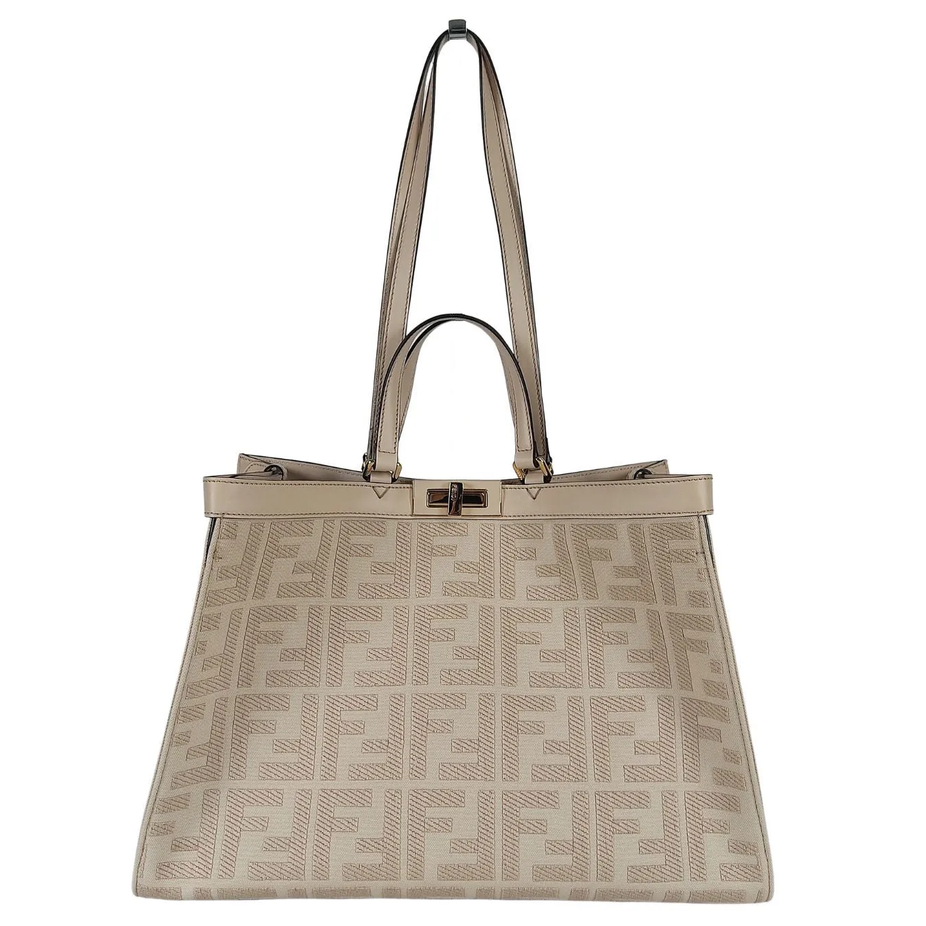 Fendi Fendi Peekaboo Tote Medium Canvas shoulder bag pink - '10s