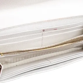 Fendi Off White/Black Leather Envelope Continental Wallet