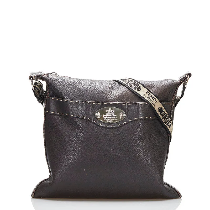 Fendi Selleria Leather Crossbody Bag - '10s