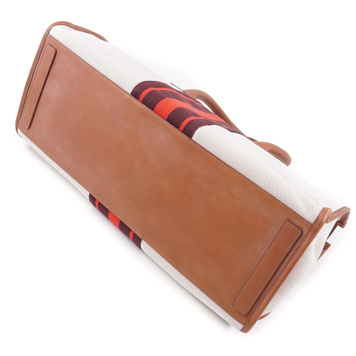 Isaia Canvas and Leather Weekender Bag