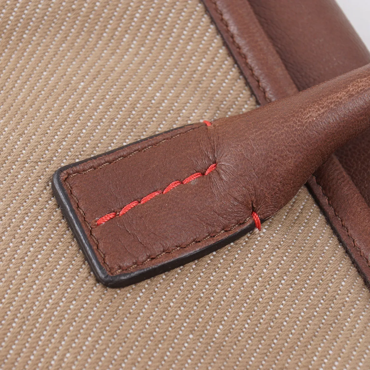 Isaia Wool and Leather Tote Bag