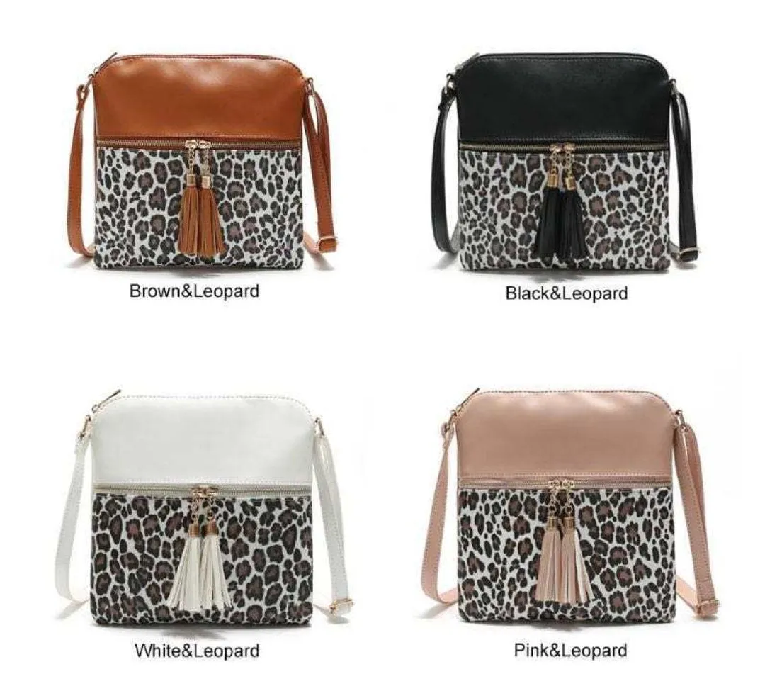 Leather & Leopard Crossbody