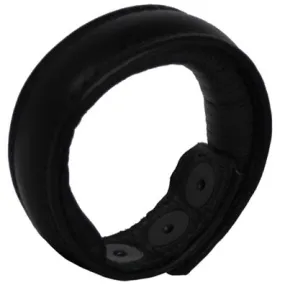 Leather Padded Cock Ring (Black/Grey)