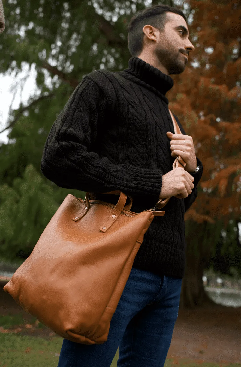Leather tote bag - Ceibo M