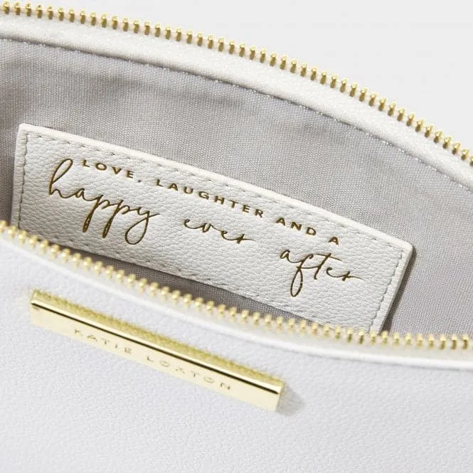 Love Laughter And A Happy Ever After Pearl in White Pouch KLB2012