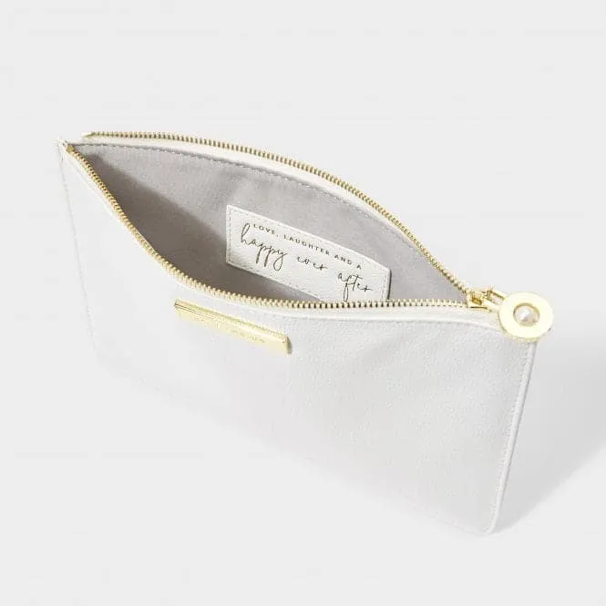 Love Laughter And A Happy Ever After Pearl in White Pouch KLB2012