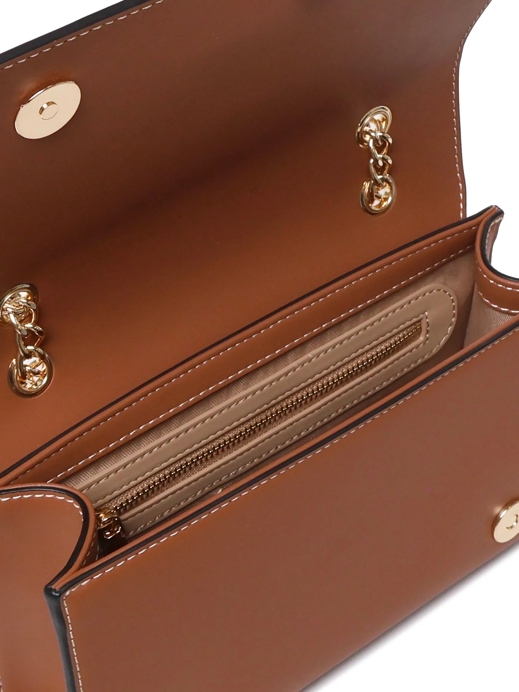 Nut Eco-Leather Shoulder Bag