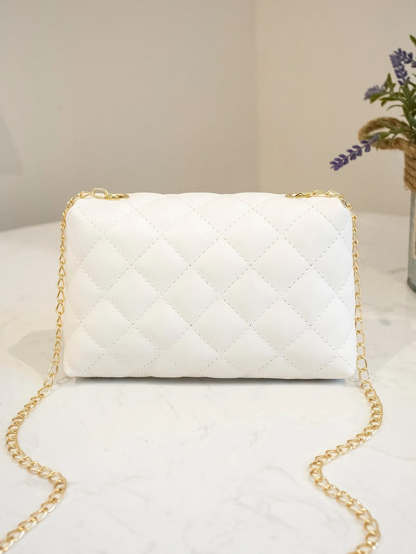 Quilted Chain Crossbody Bag