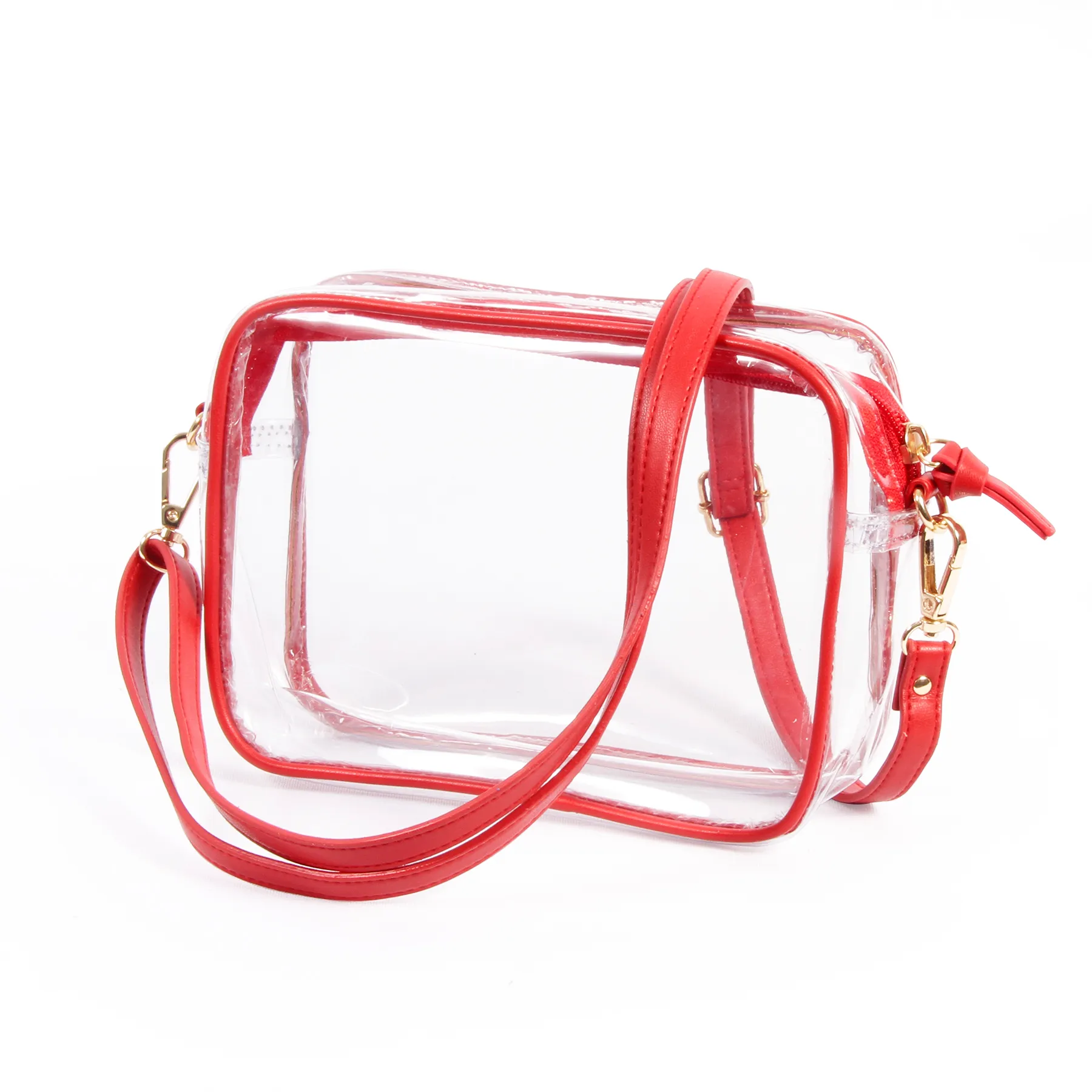 Red Clear Team Color Purse