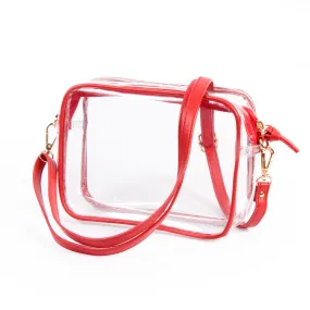Red Clear Team Color Purse