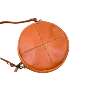 Round Leather Bag Round Leather Crossbody Bag