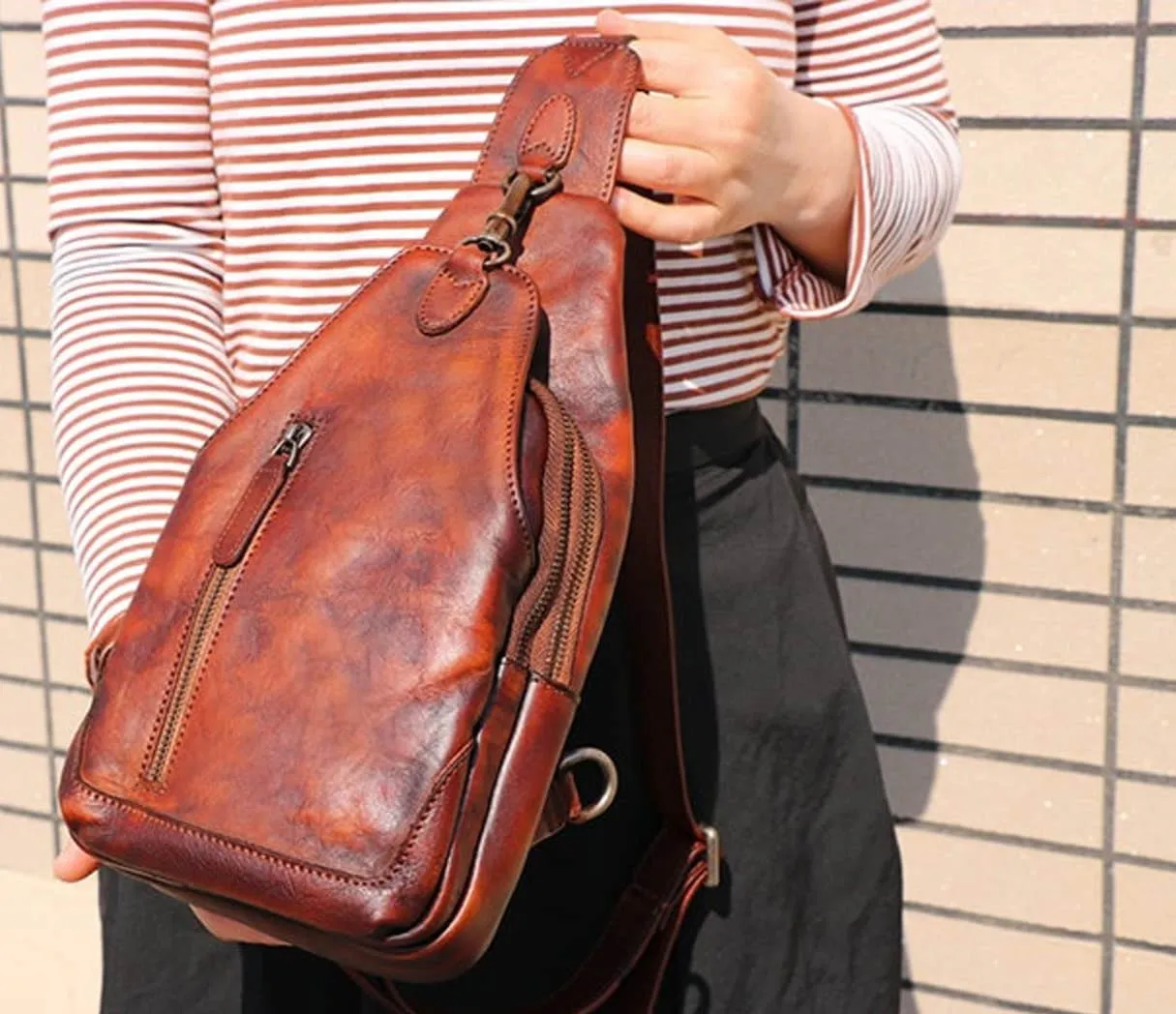 Sling Crossbody Shoulder Bag Womens Leather Bag