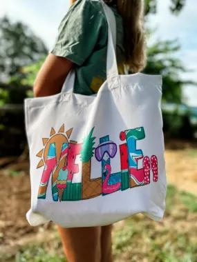 Summer Pool Vibes Tote Bag Personalized TOTESUMMER0520