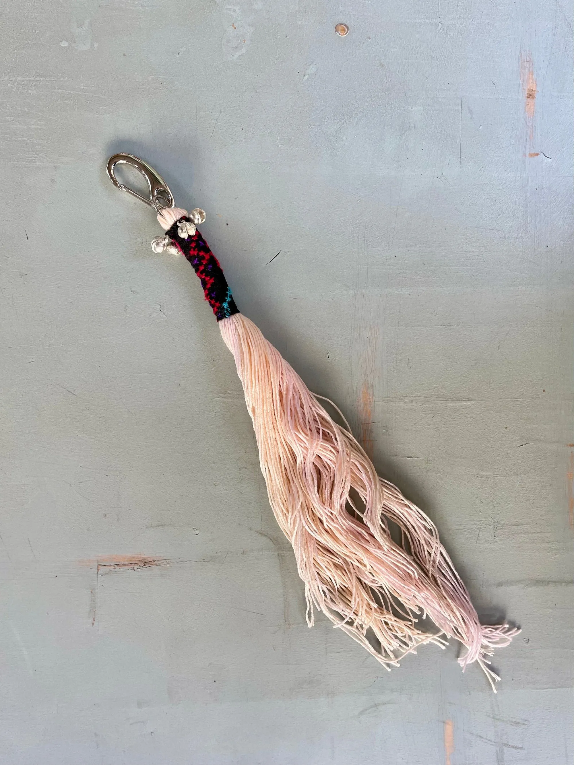 Tassel Key Chain Holder - Pink