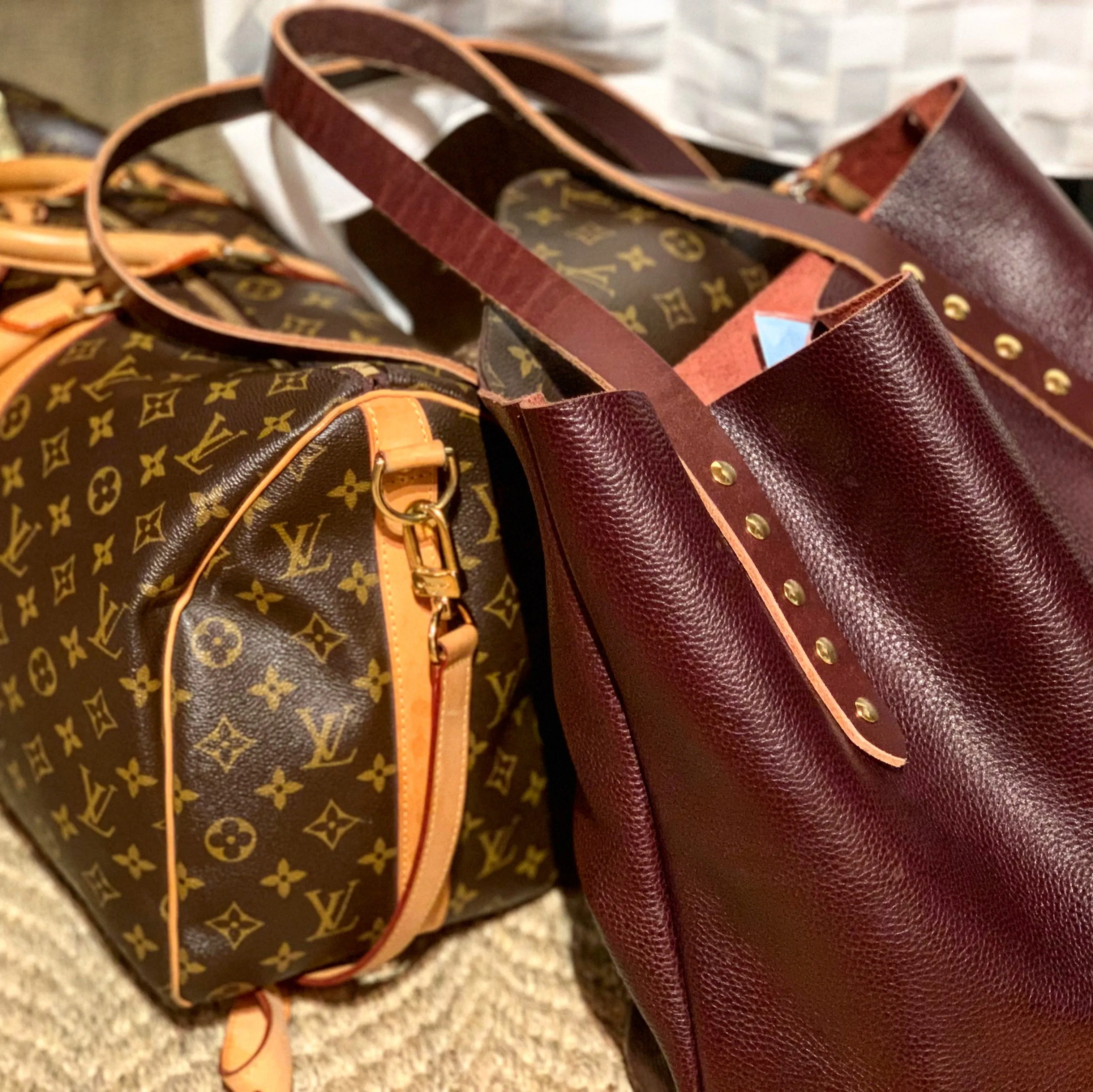“The Big Mama Tote” in Oxblood
