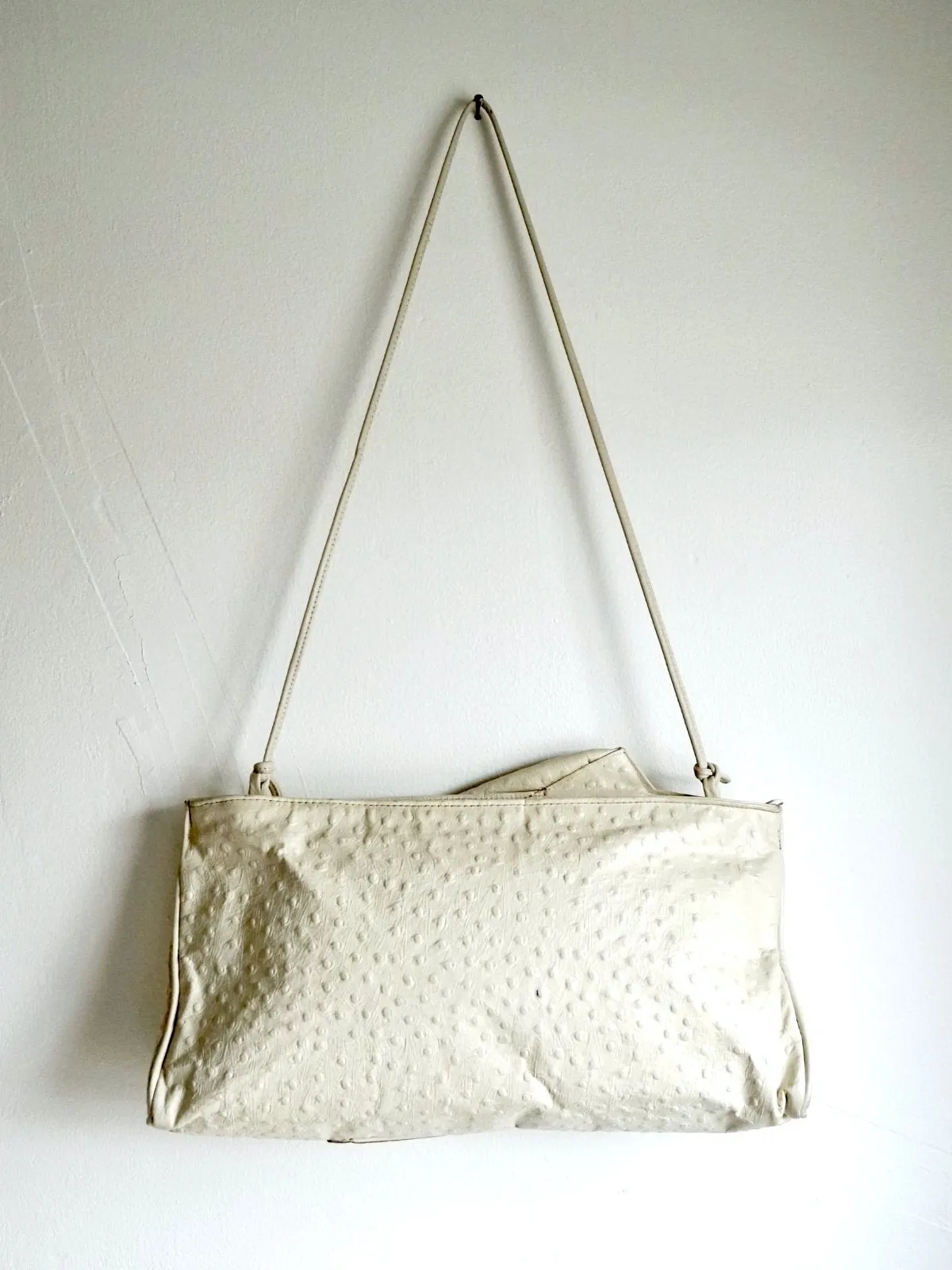 Vintage Bird Motif Leather Bag