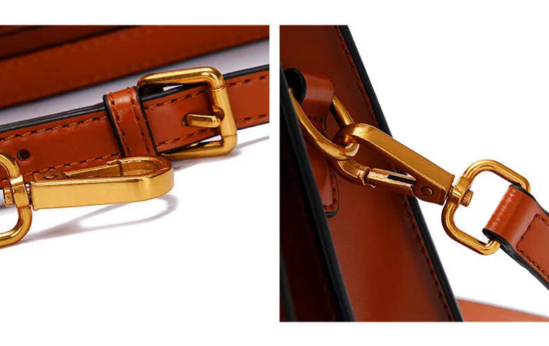 Vintage Womens Leather Satchel Bag Shoulder Handbags For Women