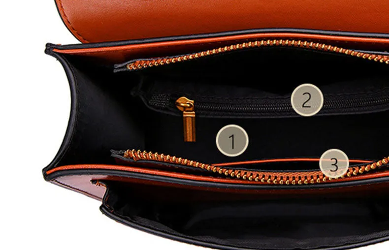 Vintage Womens Leather Satchel Bag Shoulder Handbags For Women