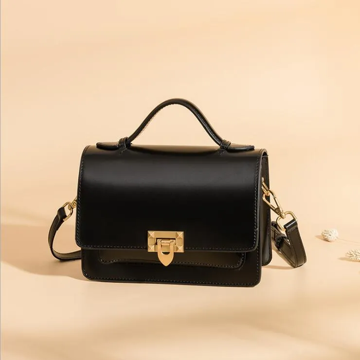 Vintage Womens Leather Satchel Bag Shoulder Handbags For Women