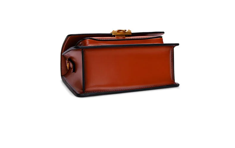 Vintage Womens Leather Satchel Bag Shoulder Handbags For Women