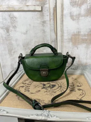 Vintage Womens Small Leather Crossbody Saddle Bag Handbags for  Women