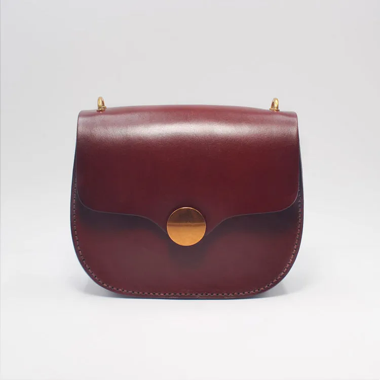 Women Green Leather Saddle Bag Crossbody Bags Shoulder Bag for Women