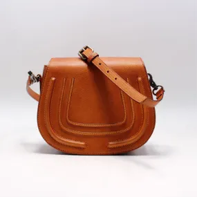 Women Saddle Bags Brown Leather Crossbody Bags Shoulder Bag for Women