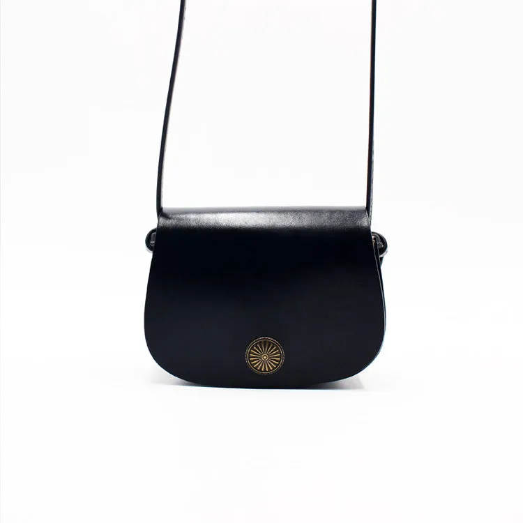 Womens Green Leather Saddle Bag Crossbody Bags Leather Shoulder Bag