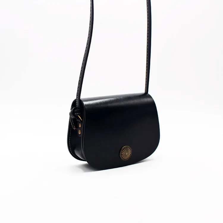 Womens Green Leather Saddle Bag Crossbody Bags Leather Shoulder Bag