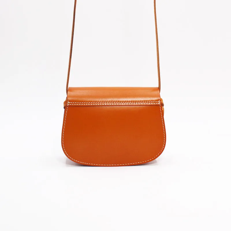 Womens Green Leather Saddle Bag Crossbody Bags Leather Shoulder Bag