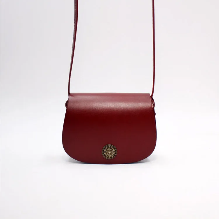 Womens Green Leather Saddle Bag Crossbody Bags Leather Shoulder Bag